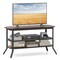 Costway TV Stand for 46" TVs with 2 Storage Shelves Tapered Metal Legs for Living Room